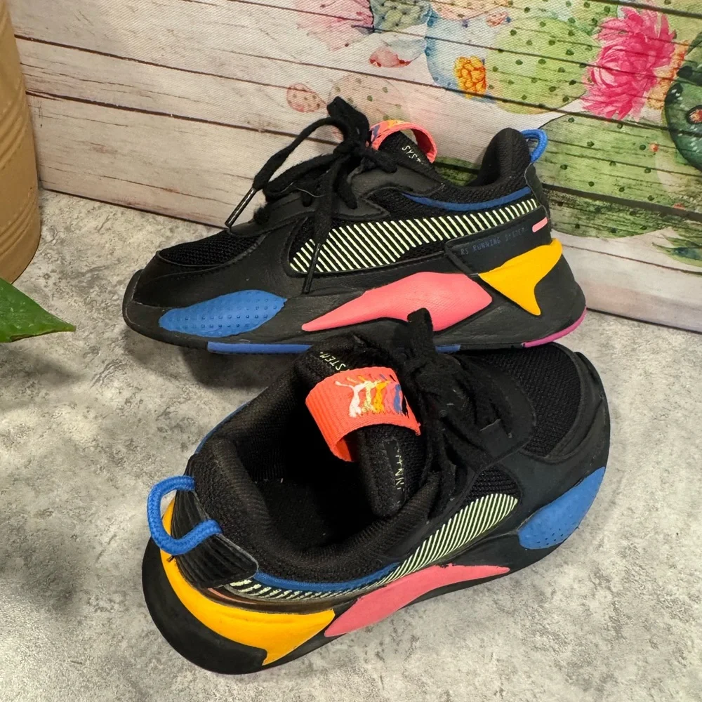 PUMA RsX Sunset 1 Ps Lace Up Kids Multicolor Sneakers Casual Size 12C